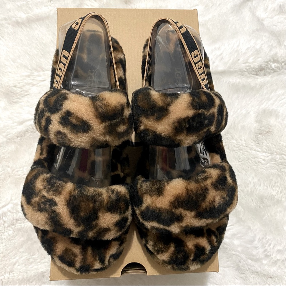 NEW UGG Oh Yeah Slippers Shoes Panther Print Size 8 & 7 NEW
